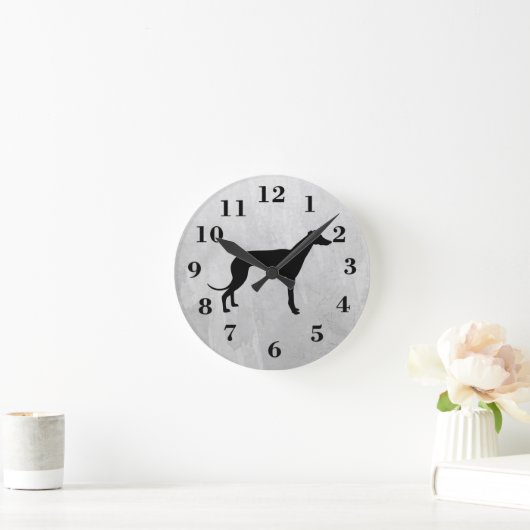 Horloge Ronde greyhound dog clock (Maison)