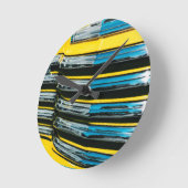 Horloge Ronde Grill jaune (Angle)