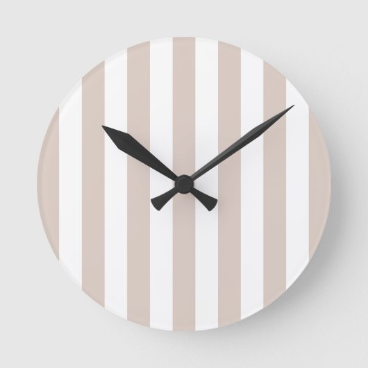 Horloge Ronde Grilles Verticales Bbeige Et Blanc Gratté (Recto)
