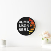 Horloge Ronde Grimper comme une femme escalade rock (Maison)