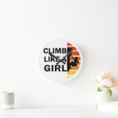 Horloge Ronde Grimper comme une femme escalade rock (Maison)