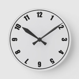 Horloge Ronde Gris