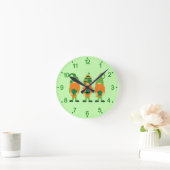 Horloge Ronde Grnomes de la Saint Patrick (Maison)