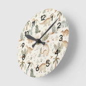 Horloge Ronde Grossiste Motif de la jungle de Boho Whimsical Din (Angle)