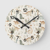 Horloge Ronde Grossiste Motif de la jungle de Boho Whimsical Din (Recto)