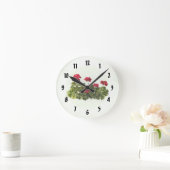 Horloge Ronde Group of Red Geraniums (Maison)