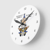 Horloge Ronde Growing Up est un Humour facultatif (Angle)