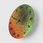 Horloge Ronde Grunge multitones (Angle)
