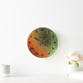 Horloge Ronde Grunge multitones (Maison)
