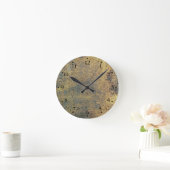 Horloge Ronde Grunge Yellow & Blue Rusted Clockface 1 Black (Maison)
