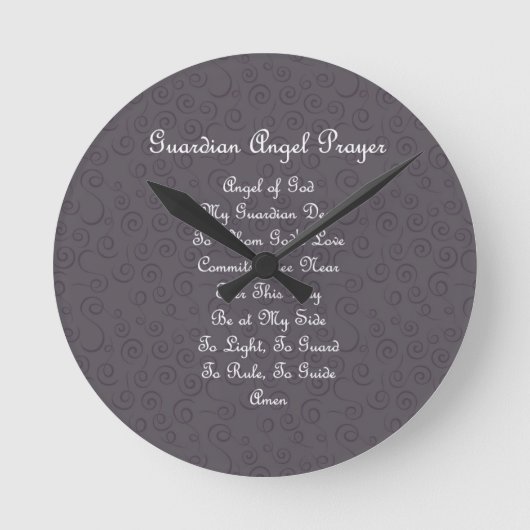 Horloge Ronde Guardian Angel Prayer Charcoal (Recto)