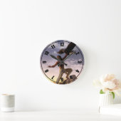 Horloge Ronde Guerrier et aigle (Maison)