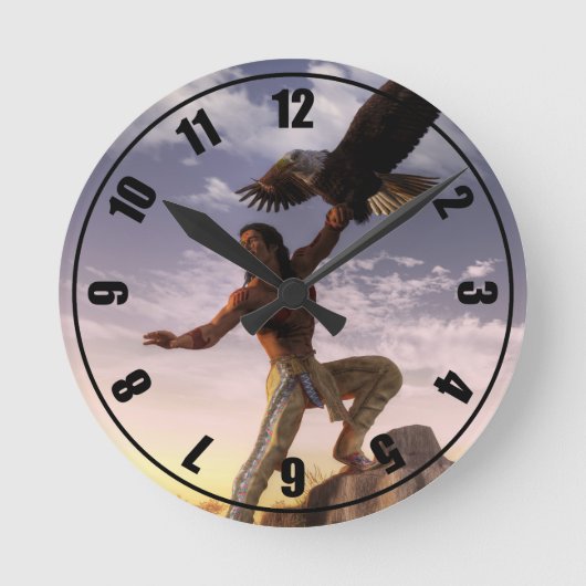 Horloge Ronde Guerrier et aigle (Recto)