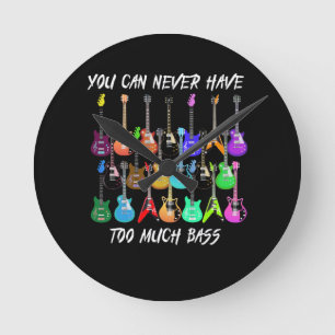 Horloge Ronde Guitar Lover   You Can Never Have To Must Bass