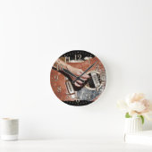 Horloge Ronde Guitar Player Music Themed Wall Clock (Maison)