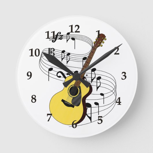 Horloge Ronde Guitare (Recto)