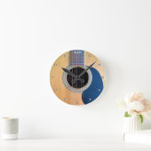 Horloge Ronde Guitare acoustique avec points (Maison)