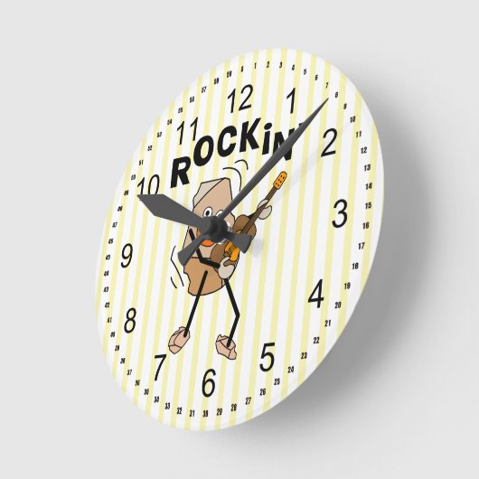 Horloge Ronde Guitare de Rockin (Angle)