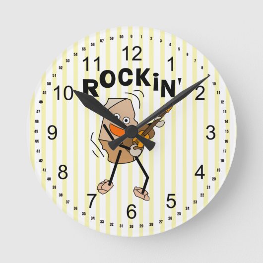 Horloge Ronde Guitare de Rockin (Recto)