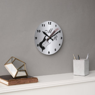 Horloge Ronde Guitare électrique monogramme
