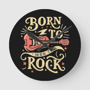 Horloge Ronde Guitare électrique née pour le rock