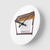 Horloge Ronde Guitare en acier (Angle)