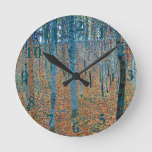 Horloge Ronde Gustav Klimt Beech