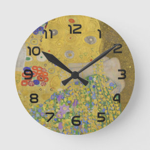 Horloge Ronde Gustav Klimt-Le Baiser(détail) Œuvre d'art en fe