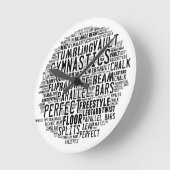 Horloge Ronde Gymnastique Mot Cloud (Angle)