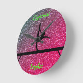 Horloge Ronde Gymnastique Poutrelle de pastèque (Angle)