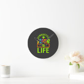 Horloge Ronde Gymnastique & Slime (Maison)