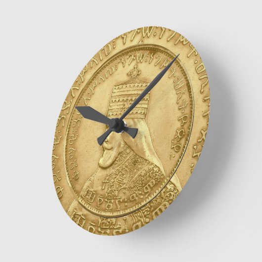 Horloge Ronde Haile Selassie Jah Rastafari Reggae Rasta Roots (Angle)