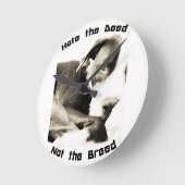 Horloge Ronde haïssez l'acte, pas la race Pitbull (Angle)