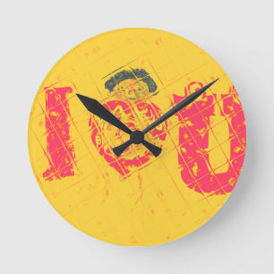 Horloge Ronde Hakuna Matata I Love U Swahili word Text Meaning.