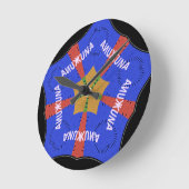 Horloge Ronde Hakuna Matata Iridiscent bleu (Angle)