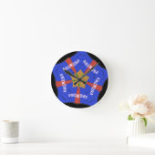 Horloge Ronde Hakuna Matata Iridiscent bleu (Maison)