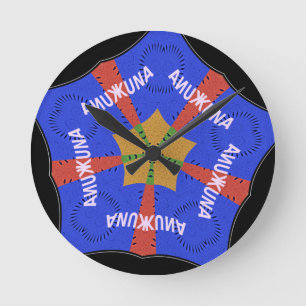 Horloge Ronde Hakuna Matata Iridiscent bleu