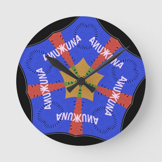 Horloge Ronde Hakuna Matata Iridiscent bleu (Recto)