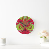 Horloge Ronde Hakuna Matata red yellow design (Maison)
