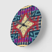 Horloge Ronde Hakuna Matata Texte Hope Art Abstrait Design d'imp (Angle)