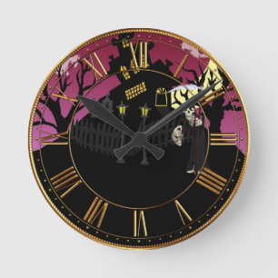 Horloge Ronde Halloween effrayant