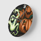 Horloge Ronde Halloween Fun (Angle)