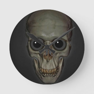 Horloge Ronde Halloween Skull