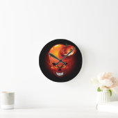 Horloge Ronde Halloween Skull and Pumpkin (Maison)