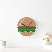 Horloge Ronde Hamburger restauration rapide un sandwich (Maison)