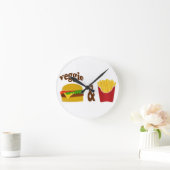 Horloge Ronde Hamburger végétarien et fritures (Maison)