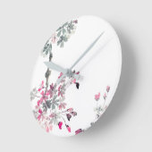 Horloge Ronde Hanami | Branche de sakura en floraison (Angle)