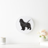 Horloge Ronde Hand Drawn Newfoundland Dog Artwork (Maison)