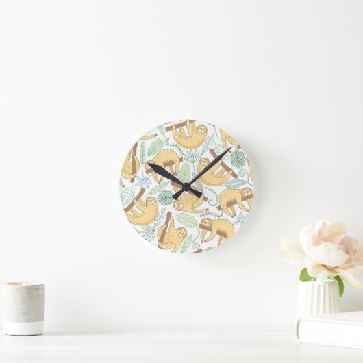Horloge Ronde Hanging Sloths (Maison)