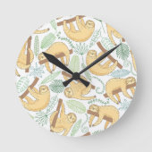 Horloge Ronde Hanging Sloths (Recto)